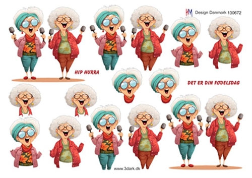 3D Syngende ældre damer